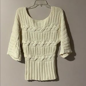 BEBE - Knitted Cream Sweater - Size S